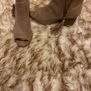 Taupe color booties in size 9